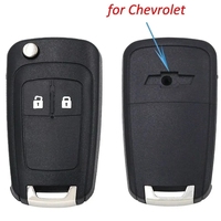 Coque de 50 pièces pour Chevrolet GM HU100 3 boutons 2/boutons avec logo croisé Flip pliant coque de clé à distance coque Aveo Cruze Spark Shell
