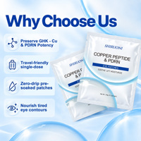 Masque Hydrogel Contour des Yeux OEM ODM au Peptide de Cuivre Bleu PDRN, Caféine et GHK-Cu – Raffermissant, Lissant, Éclaircissant et Hydratant