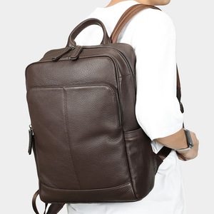 2025 lớp đầu tiên da bò du lịch Ba lô dầu Sáp Da kinh doanh túi máy tính schoolbag Ba lô chính hãng Da người đàn ông ba lô - Product Image 4