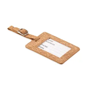 Etichetta per bagagli COCO in sughero, gadget sostenibili - Product Image 5