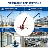 Grue araignée sur chenilles de 1,5 tonne, portée 6 m, hauteur de levage 6,5 m, AC380V, grue hydraulique sur chenilles pour la construction électrique, vente en gros