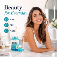 OEM Marque Privée Gummies Biotine Collagène Kératine 60 Pièces Cheveux Peau Ongles Beauté Vitamines Adultes