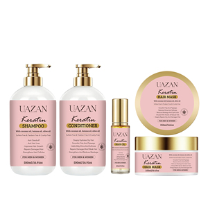 Champú y Acondicionador Personalizados al por Mayor <span class=keywords><strong>con</strong></span> Queratina Anticaspa <span class=keywords><strong>para</strong></span> <span class=keywords><strong>el</strong></span> Crecimiento del Cabello, Suavizante y Reparador, <span class=keywords><strong>para</strong></span> Mujeres - Product Image 1