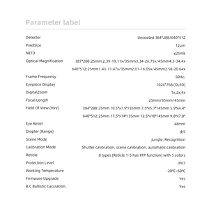 Lunette thermique NNPO TRS-645L 640*512 avec objectif 45 mm, grossissement 4x, lentille multicouche, connexion Wi-Fi pour <span class=keywords><strong>la</strong></span> chasse nocturne - Product Image 6
