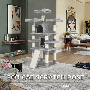 Doe Pet Cat Modern Eco-Friendly Sisal 4-Level Cat Tree Scratch Post Grosir Desain Asli - Product Image 2