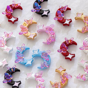 Sweet Style DIY Jewelry Accessory Materials New Loose Star <b>Moon</b> Butterfly Alloy Beads Transparent Lucite for <b>Bracelets</b> Necklaces - Product Image 1