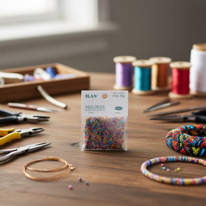 Ilan Abalorios Cuentas de Semilla de 4 mm, 50 g, Set Multicolor para Hacer Joyas - Product Image 3