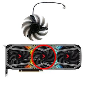 TH8015S2H-PCC01 81มม. สำหรับการเปลี่ยนการ์ดจอ PNY GeForce RTX3070 3070ti 3080 3080ti 3090 XLR8พัดลม RGB EPIC-X พัดลมสามตัว - Product Image 5