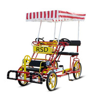 Quadricycle électrique familial à pédales pour le transport de bière, avec 4 places, à vendre – Vélo cargo chinois