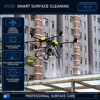 Drone de nettoyage pour façades en hauteur, machine de lavage avec système de pulvérisation avancé, commande à distance, outil d'entretien pour fenêtres
