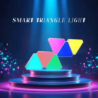 Panneaux lumineux triangulaires, panneau lumineux LED, contrôle intelligent, synchronisation de jeu, RGB, commande vocale, lumière murale triangulaire