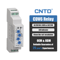 Relais de surveillance de tension triphasé CNTD CDV6 / Protecteur de séquence de phase AC/DC100V-240V IP20 Matériau époxy 45Hz-65Hz