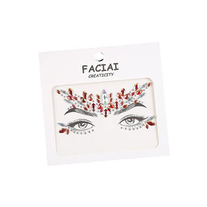 Autocollants de bijoux de visage ornés de strass étincelants par <span class=keywords><strong>FACIAI</strong></span>-Idéal pour les festivals, les fêtes et les cosplay - Product Image 1