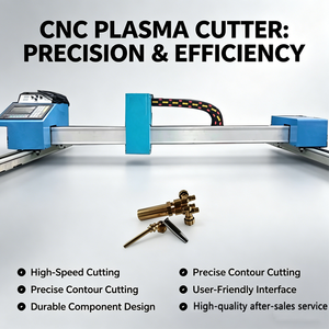 Multi-Function CNC Plasma Cutting Machine - <b>Mini</b> Small Plasma Cutting Table & Plasma Pipe Cutting Machine with 100A Power Supply - Product Image 1