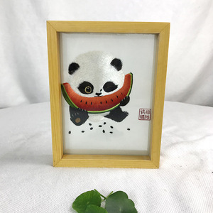 Suzhou Style Handmade Double Sided Embroidery Panda <b>Craft</b> Silk Art Decoration For Living Room - Product Image 3