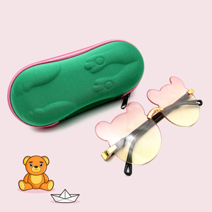 <span class=keywords><strong>Eva</strong></span> Cute Sonnenbrillen Brillen Kinder Brillen etui Kaninchen form Glase tui Benutzer definierte Sonnenbrille boxen - Product Image 5
