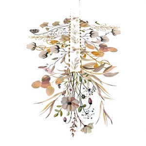 Wildflower Leaves Floral Printed Woven Polyester/Cotton Customized Fall Thanksgiving Kitchen Dining <b>Table</b> <b>Runner</b> Home Party - Product Image 4