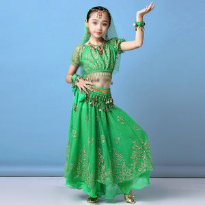 <span class=keywords><strong>Jasmine</strong></span> princesse arabe scène Performance porter des vêtements de danse indienne ventre en mousseline de soie à manches courtes jupe longue tenue - Product Image 3