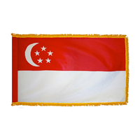 Vente en gros de drapeaux personnalisés de haute qualité, à une ou deux faces, 3x5 pieds, toutes tailles, logo personnalisé, tous les pays, avec frange dorée