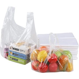 Clear T Shirt Grocery <b>Bags</b> 800 Count Plastic Disposable For Cooking <b>Packing</b> Storage - Product Image 1