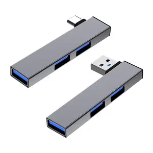 USB 3.0 2.0 3 포트 유형 C USB 허브 3in1 미니 USB 3.0 허브 유형 C 도킹 스테이션