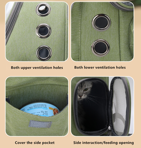 Sevimli Kedi Köpek Seyahat Su Geçirmez Oxford Malzeme Balon Uzay Kapsülü Rahat Katlanabilir Sırt Çantası Taşınabilir Hırsızlığa Karşı Evcil Hayvan Çantası - Product Image 4