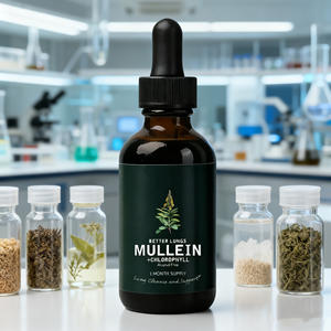 Nhãn hiệu riêng thảo dược bổ sung sạch phổi mullein lá chiết xuất giọt hữu cơ tự nhiên hỗ trợ cho người lớn hệ thống y tế - Product Image 5