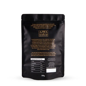 Tùy chỉnh in logo đen mờ dập nóng lá nhôm Mylar doypack đứng lên túi nhựa dây kéo túi ziplock bao bì - Product Image 2