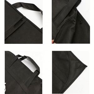 Housse de costume pliable en non-tissé personnalisée avec logo sérigraphié, sac anti-poussière à fermeture éclair pour vêtements, robe vintage bohème tendance - Product Image 5