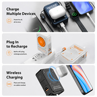 Cargador Inalámbrico Magnético con Banco de Energía de 10000 mAh, Enchufe de CA Integrado, Carga Rápida de 22.5 W, Aleación de Aluminio, Certificado CE FCC
