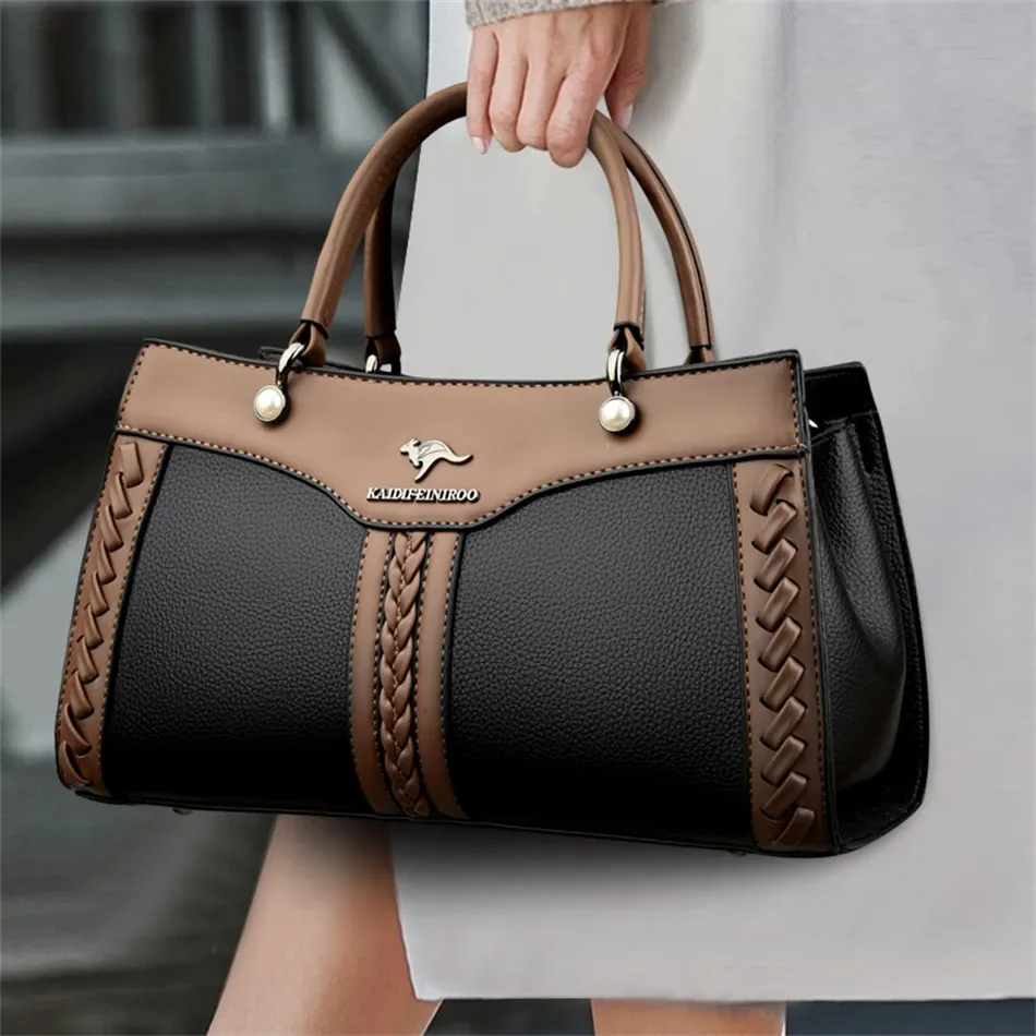 Luxury Designer Multi Layered Women's Handbag 2024 Trendy High Quality Soft Leather Messenger Bag Women's Shoulder Crossbody Bag