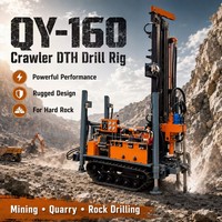 QY-160 Meilleure vente Foreuse pneumatique sur chenilles 180m Haute performance pour puits d'eau Moteur 2700kg Construction compacte