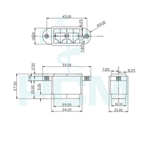 Convertisseur industriel de panneau CAT6 RJ45 8P8C à double port, prise femelle-femelle LAN Ethernet avec verrouillage à vis pour équipement d'E/S