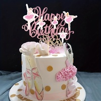 Großhandel Ballett-Mädchen Happy Birthday Cake Topper für Ballett-Tanz-Themen Geburtstagstorten-Dekoration