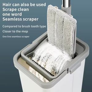Cuisine à domicile professionnelle Fregona Outils de nettoyage à 360 degrés Ensembles de vadrouille et de seaux à plancher plat - Product Image 5