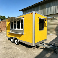 Meilleures ventes : Food truck 4m/13.12ft avec fenêtre vitrée, remorque de concession, four à pizza, pour hot-dogs et confiseries, en acier inoxydable, aluminium et fibre de verre