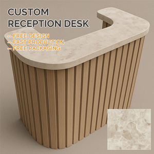 Mostrador de Caja Minimalista y Moderno para Clínica Pequeña, Escritorio de Recepción para Salón de Belleza Pequeño en Color Rosa, Mostrador de Caja para Boutique - Product Image 6