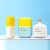 Emballage cosmétique et de soin de la peau personnalisé OEM, carré, recyclable, de qualité alimentaire, mat, flacon de crème solaire de poche 50 ml