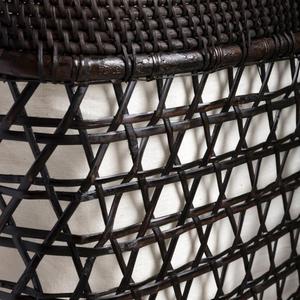 YH YH-ORG3-45 Hexa Rattan Storage Baskets Foldable Multiple Section PP Bamboo Fabric Wicker <b>Plastic</b> <b>Kitchen</b> Bathroom Use Black - Product Image 2