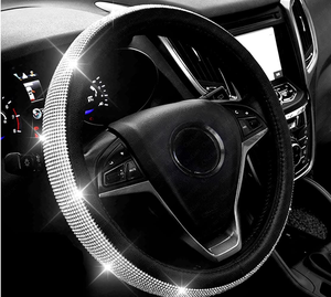 <span class=keywords><strong>Funda</strong></span> de cuero de lujo para <span class=keywords><strong>volante</strong></span> de coche, con diamantes, talla universal, para camry /yaris/<span class=keywords><strong>prius</strong></span>/kia/bmw - Product Image 2