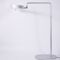 FOSOTO 28 pouces lampadaires en argent pour cils demi-lune lumière extension de cils lampe Led lampe de beauté pour maquillage photographie lumière