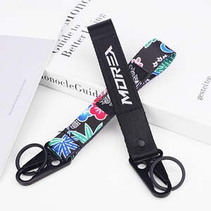 Hot Selling <b>Polyester</b> Printing Thick Short Wrist Keychain <b>Polyester</b> Short <b>Lanyards</b> - Product Image 3