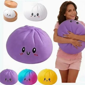 Giant Buns 25cm Food Dumpling Squishy Glitter Large Steamed Bun Baozi Mystery Box Balls Fidget Sensory Anti Stress Squeeze Toy - Product Image 1