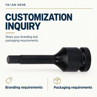 Soket Hex Bit 1/2 Inch Drive Satu Bagian Alat Tangan Kunci Hex Memanjang