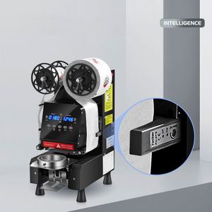 Electric Fully Automatic Heat Sealing <b>Machine</b> for Paper <b>Plastic</b> Cups Beverage Cartons 90/95mm Bubble Milk Tea Cups Commercial - Product Image 2