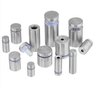 Thép không gỉ gương kính Acrylic khung bạc quảng cáo dấu hiệu gắn chủ standoff vít Nail Fastener cho treo - Product Image 1