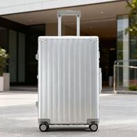 Valise de voyage unisexe 24 pouces, dernière génération, entièrement en aluminium, valise à roulettes, roues silencieuses, étanche, serrure approuvée TSA