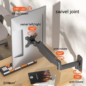 D-MOUNT DW150 molla a Gas 13 "-32" <span class=keywords><strong>TV</strong></span> a parete supporto per Monitor LCD da 2-9KG supporto per sollevamento girevole <span class=keywords><strong>braccio</strong></span> <span class=keywords><strong>lungo</strong></span> 75x75 100x100x100 - Product Image 5