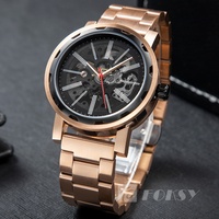 Montre à logo personnalisé Nouveau design Montres automatiques de luxe pour hommes Montre mécanique squelette en acier inoxydable pour hommes