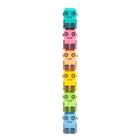 Mini Marcadores Creativos con Diseño de Pata de Gato/Flor/Pulpo/Corazón/Oso Pequeño, Multicolores, Punta Oblicua, para Niños